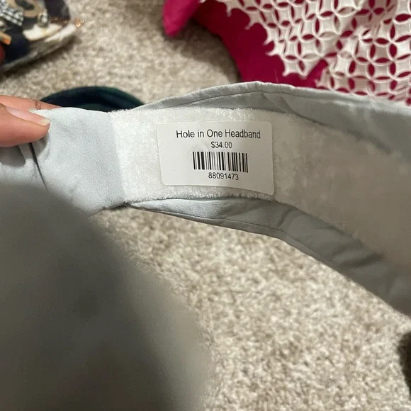 Golf Beaded Twisted Knot Headband (NWT) and Loft Plaid Twisted Headband Bundle - Picture 5 of 7